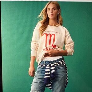 Anthropologie Scorpio Zodiac Crewneck Sweatshirt Catherine O’Sullivan Small Xmas